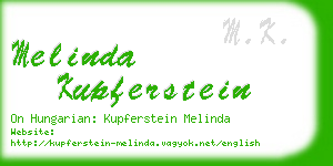 melinda kupferstein business card